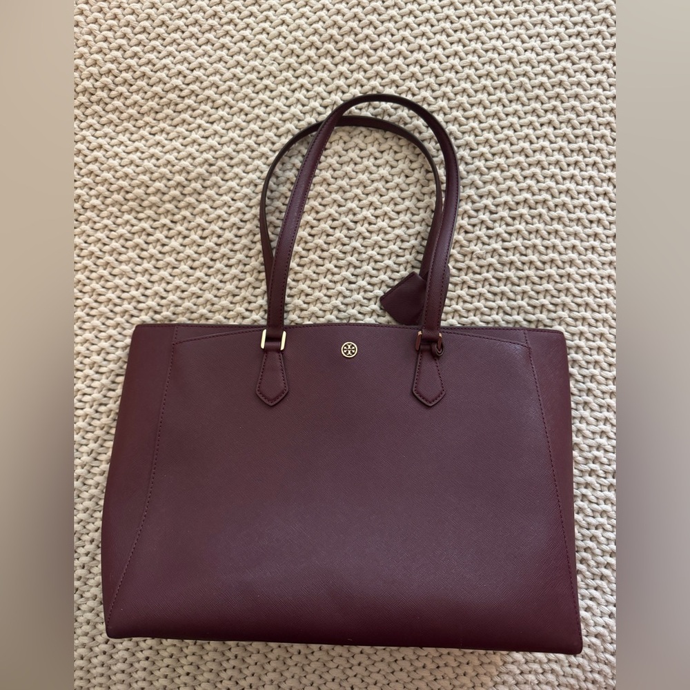 Tory Burch Burgundy Tote Bag